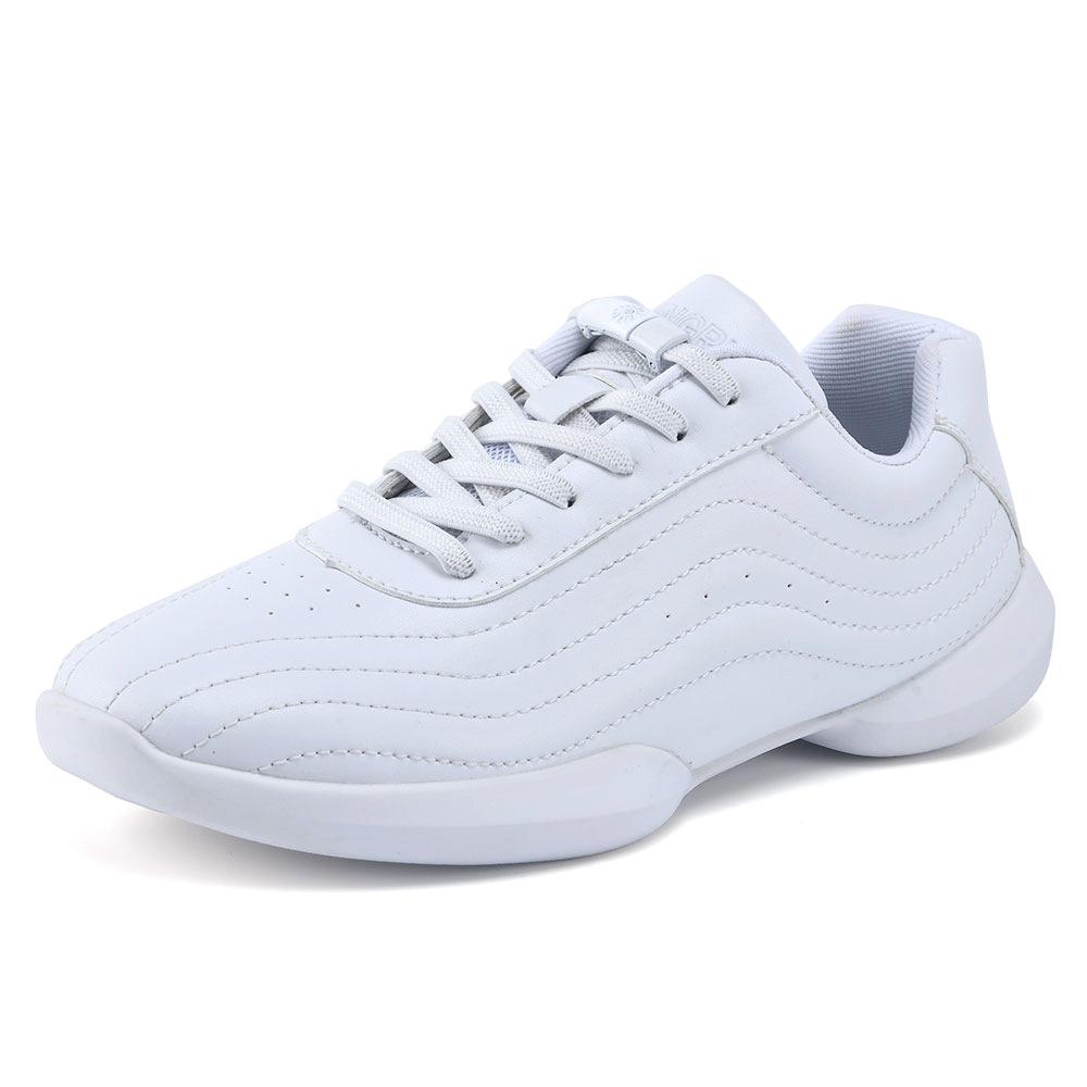 Sportliche Aerobic-Schuhe Cheerleading-Schuhe für Herren und Damen Sneakers mit weicher Sohle Performance-Wettkampf-Tanzschuhe Cheerleading-Schuhe 41 weiß