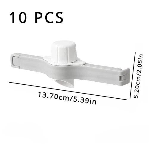 Lebensmittelbeutel Küche Magischer Verschlussclip Gewürzbeutel Feuchtigkeitsbeständiger Versiegeler Küchenzubehör Organizer Clips 10 PCS grau