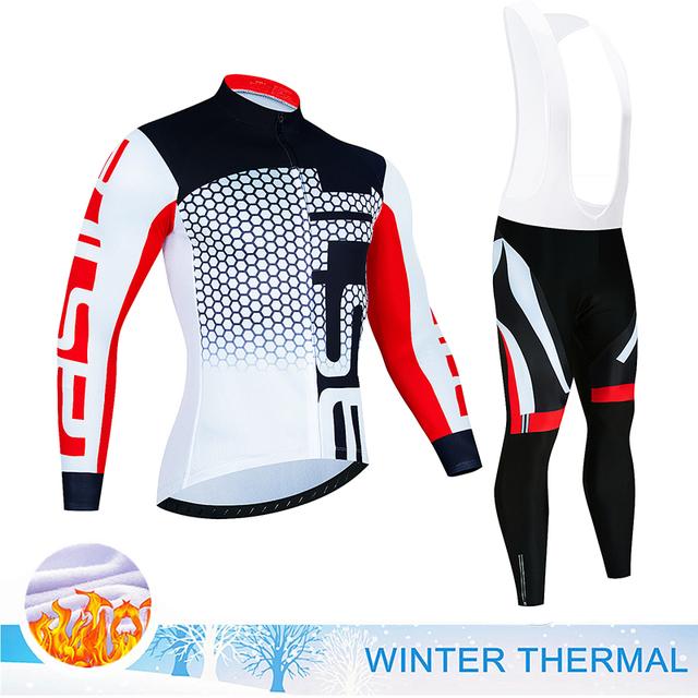 2025 Herren Winter Thermo Fleece Radtrikot Sets Langarm Fahrradbekleidung MTB Bike Wear Rennrad Rennradanzug L