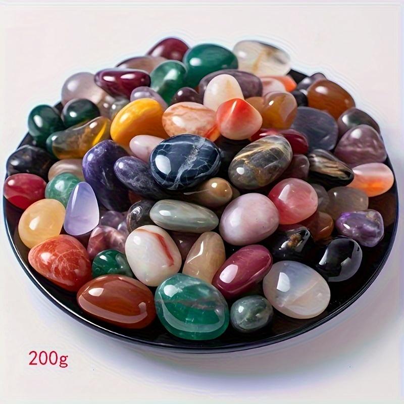Natürliche Bunte Kiesel Flusssteine für Aquariumdeko Glas-Terrarium Garten Topfpflanzen Landschaftsbau 20pcs bunt