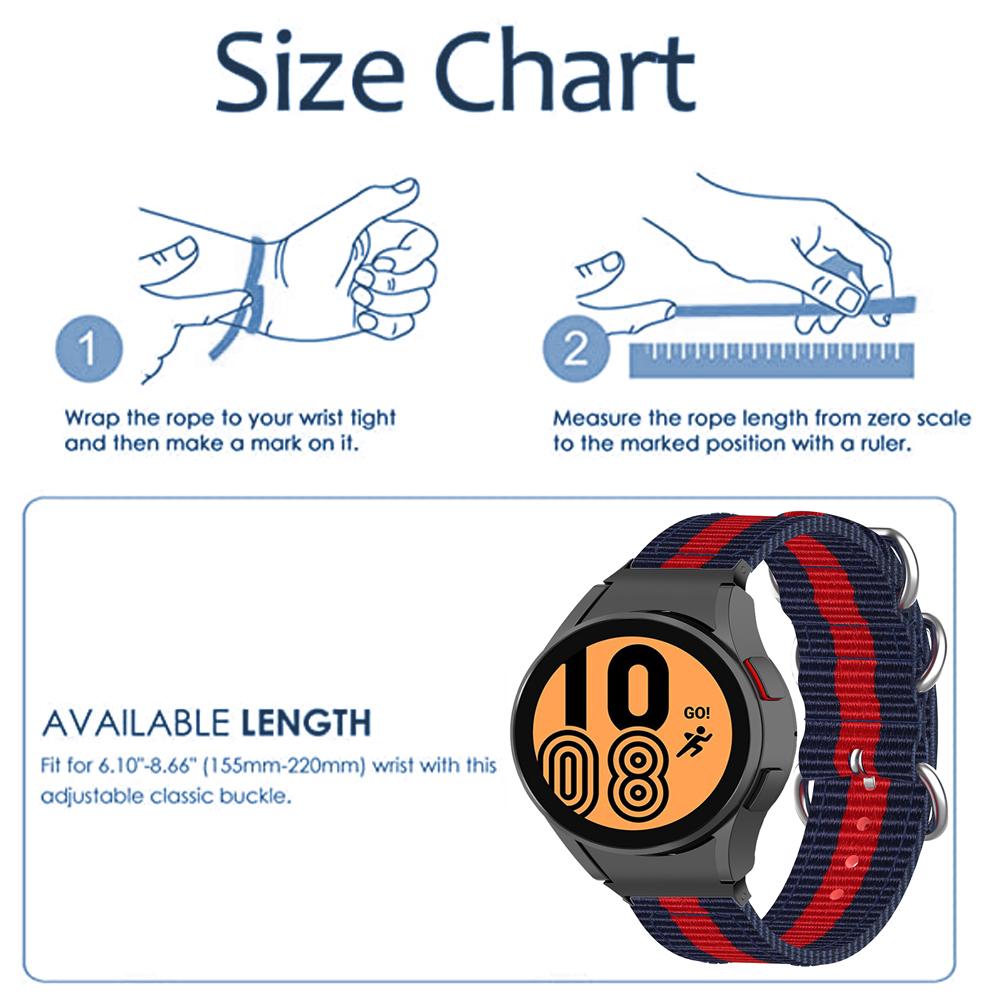 Smartwatch Armbänder Canvas Smartwatch Ersatzband für Watch 4 40mm 44mm für Watch 4