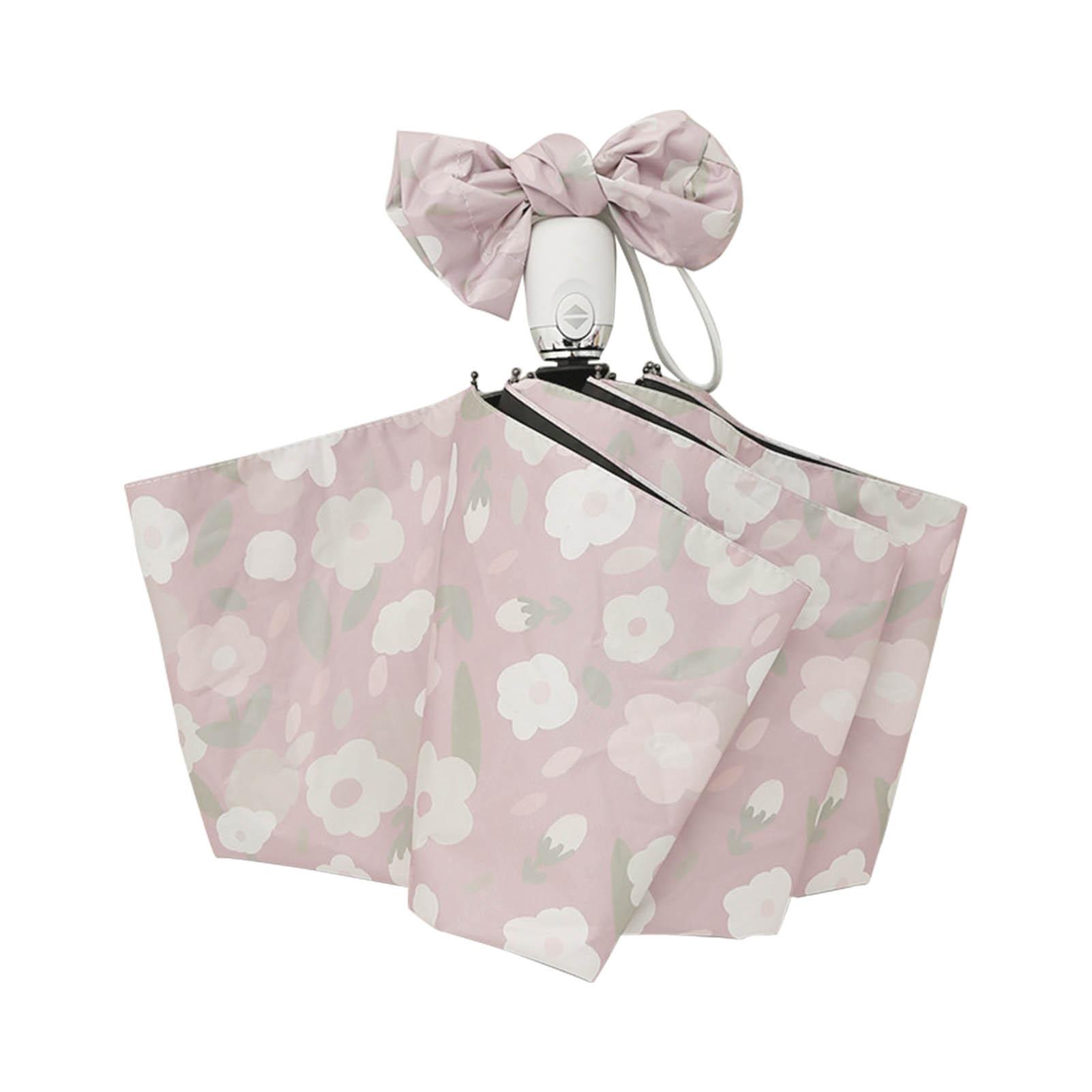 Automatischer Regenschirm Kleiner Blumenstil Regenschirm Sonnenschirm UV-Schutz Faltbarer Regenschirm Sonne Regen