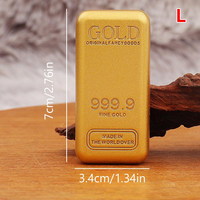 Imitation Goldbarren Messingkern Falscher Goldblock Handwerkssammlung Geschenk Heim Büro Glück Feng Shui Dekorationen Fotografie Requisiten L