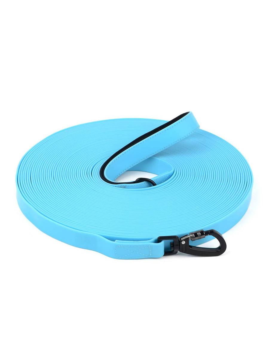 Wasserdichte Hundeleine, 3M/5M/10M/15M/20M/30M Hundespazierleine für draußen, langlebige PVC-Langlaufleine mit gepolsterter Hand 2cm x 3M blau