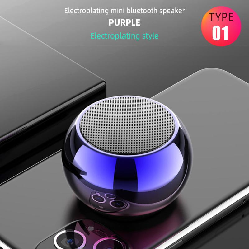 Tragbare Mini Wireless Bluetooth Lautsprecher Musik Subwoofer Super Bass Stereo Spalte Für Handy Musik Player violett