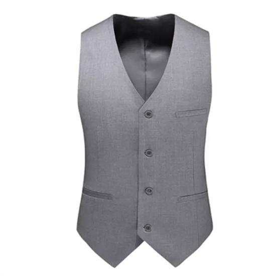 2024 luxus Männer Hochzeit Anzug Westen Neue Mode Männlich Schlank Einfarbig business Büro Große Größe Formale Anzug Weste Männer gentleman 4XL grau