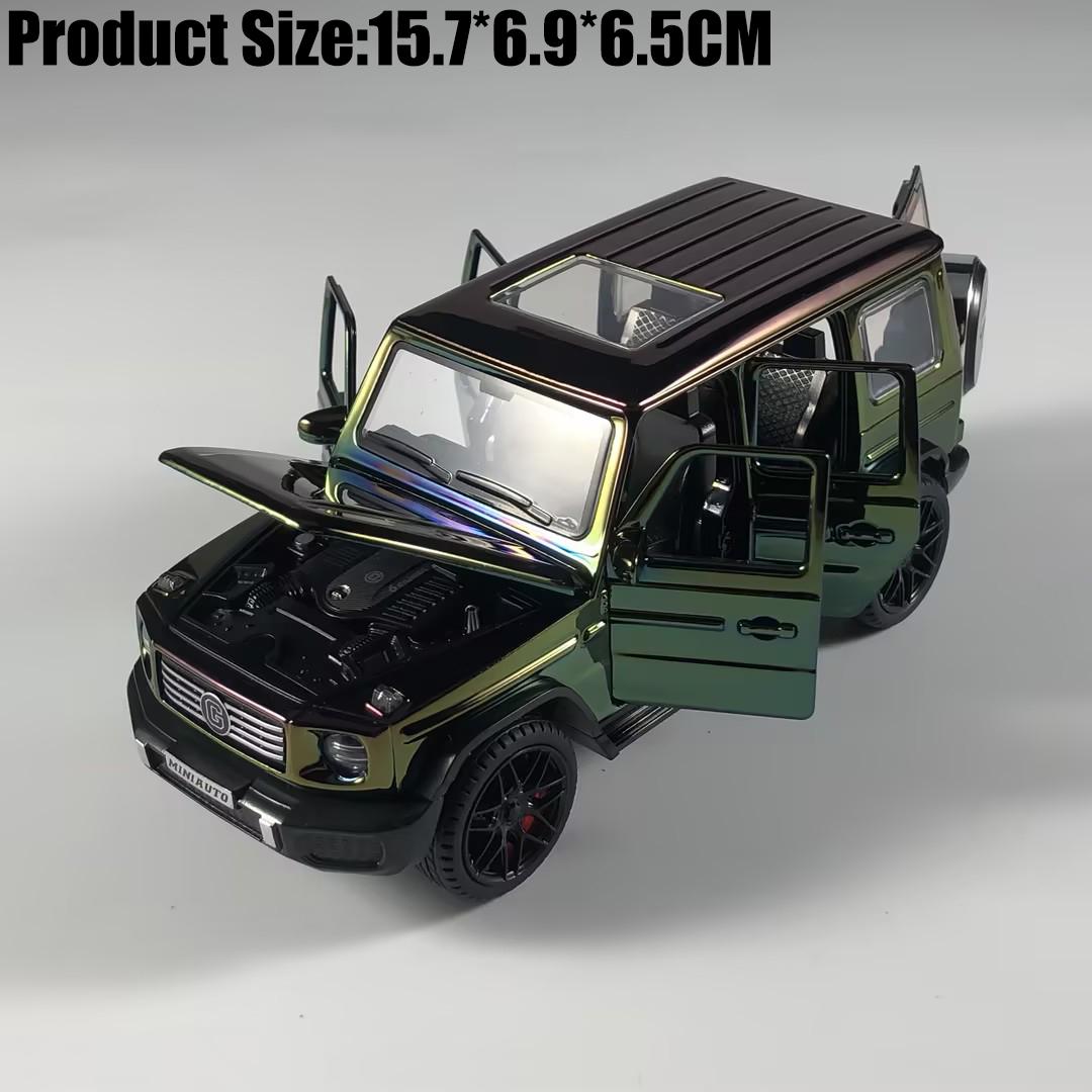 1:32 Mercedes Benz G500 G800 Geländewagen Legierung Metall Druckguss Modellauto Sound und Licht Rückzieher Kinderspielzeug Sammlerstück black