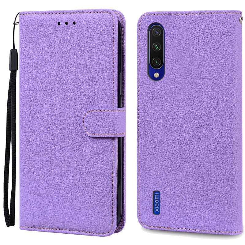 Mi A3 Fall Für Xiaomi Mi A3 Brieftasche Leder Flip Fall Für Xiaomi Mi A3 A 3 MiA3 Telefon Fall für Xiaomi A3 Fall Leder Funda Coque Xiaomi Mi A3 (2019) licht lila