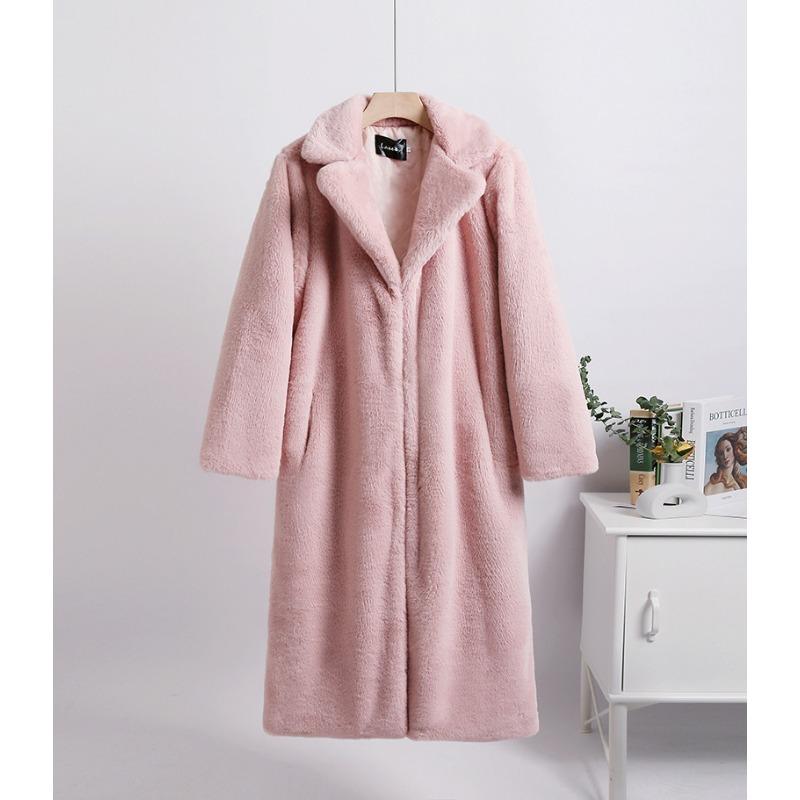 Damen Wintermantel, Mittellanger Lockerer Mantel, Damenmantel mit Fellkragen XXXXL-XXXXXL gray