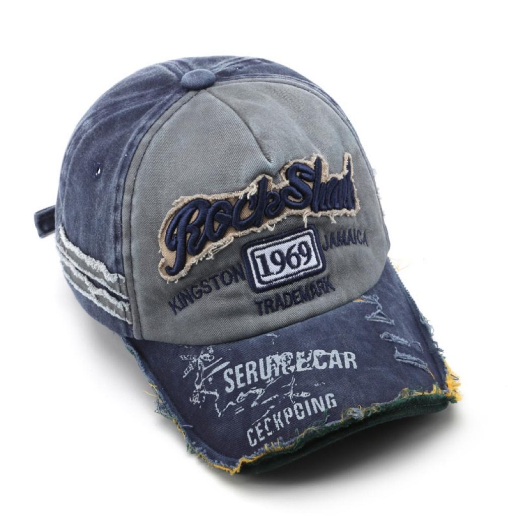 Unisex Washed Denim Baseball Cap Hochwertige Sportmützen Sommermütze Cap für Männer Frauen 1969 Letter Streetwear Cap