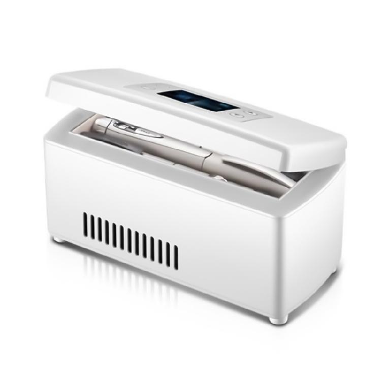 Medikamenten-Kühlbox Organizer Verstellbar 2-18°C Leiser Betrieb Wiederaufladbarer Akku Geeignet für Zuhause Auto 1