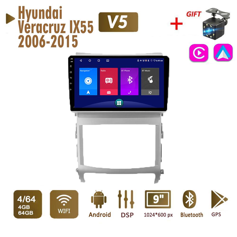Android Autoradio Stereo für Hyundai Veracruz IX55 2006-2015 2 Din Multimedia Carplay Navigation Autoradio GPS WIFI Kopf Einheit 4 + 64GB 4+64GB