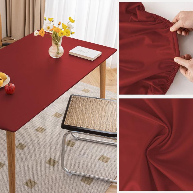 Vinyl Tischdecken - Rechteckige Tischdecke - Vinyl Tischdecken für rechteckige Tische - Plastiktischdecken - Wasserdicht 80X130cm rot