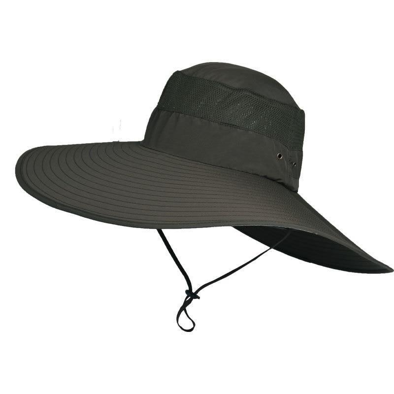 Männer 15CM Große Breite Krempe Fischer Hut Im Freien Wasserdichte Sonnenhut Bergsteigen Kappe Mode Hut Angeln Hüte Unisex