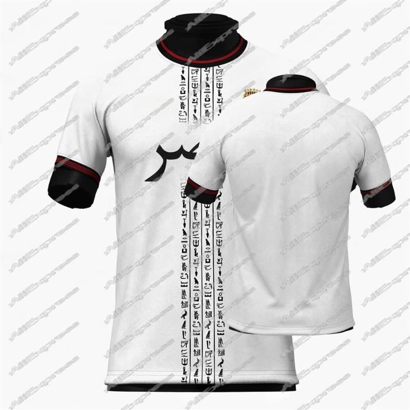 Ägypten 125-Jahre Fußball Sport Atmungsaktiv Schnelltrocknend Trainingsuniform Heim-/Auswärtstrikot Fußball 3D-Druck T-Shirt für Erwachsene/Kinder Kleidung XXL
