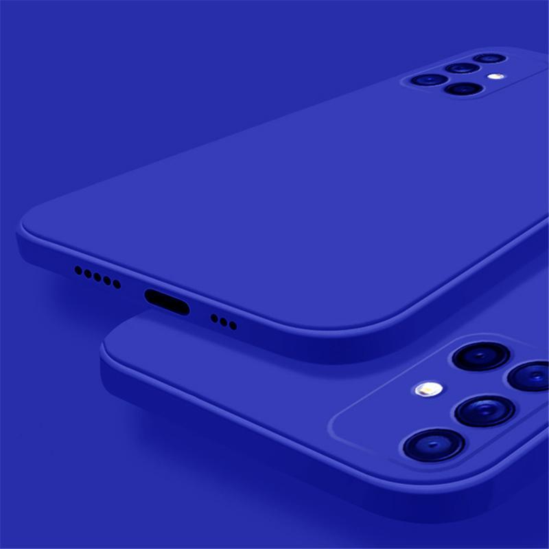 A53 A73 A33 A23 Hülle Hautgefühl Weiche flüssige Silikonhüllen für Samsung Galaxy A53 A23 A33 A73 A13 A22 A32 A52 A72 A51 A71 M32 M33 M53 5G 4G Rückseite Samsung Galaxy A53 5G blau