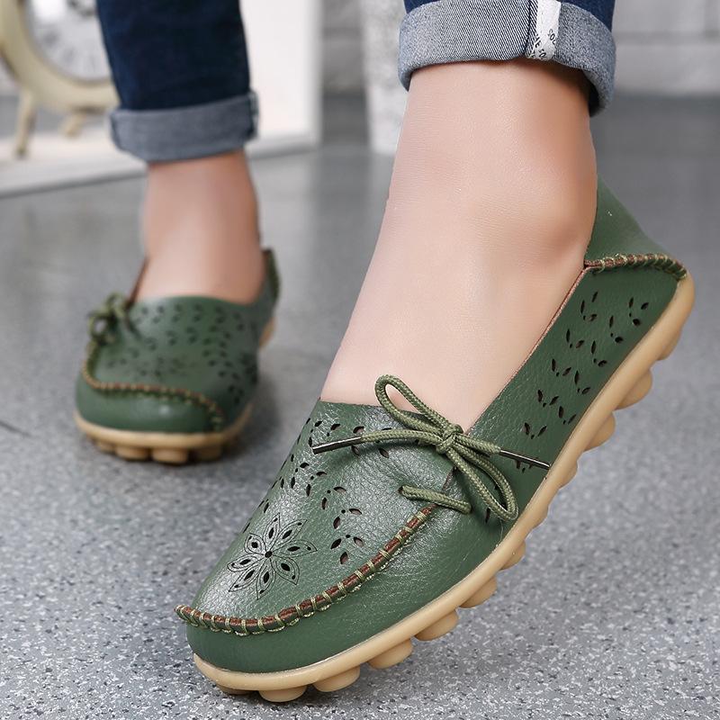 Damen Flache Schuhe Mode Damen Freizeitschuhe Atmungsaktive Damen Loafer Flacher Komfort Mama Schuhe Damen 41 armee grüne