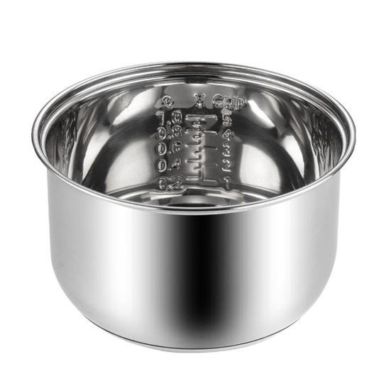 Reiskocher-Innentopf, Ersatz-Edelstahl-Innentopf mit großem Volumen, Innentopf zum Dämpfen, Schmoren und langsamen Köcheln 3L