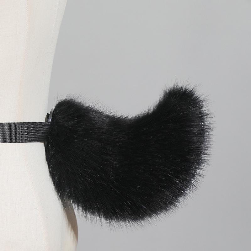 Plüsch Kaninchenschwanz Niedliches Tier Schafschwanz Cosplay Hasenschwanz Lolita Kostüm Zubehör Party Karneval Verkleidung Performance Requisite about 20cm gray