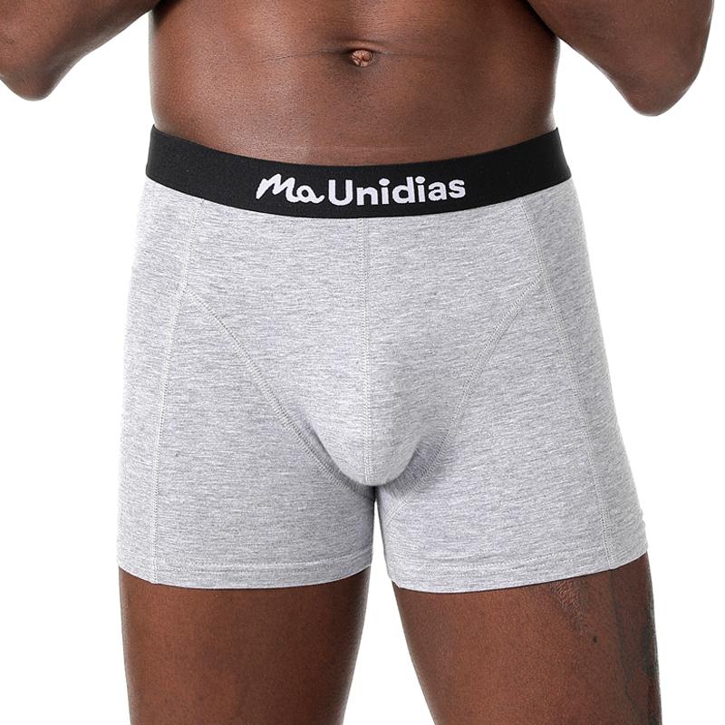 1Pcs Herren Höschen Baumwolle Männer Boxer Bequeme Unterwäsche Für Mann Druck Unterhose M hellgrau