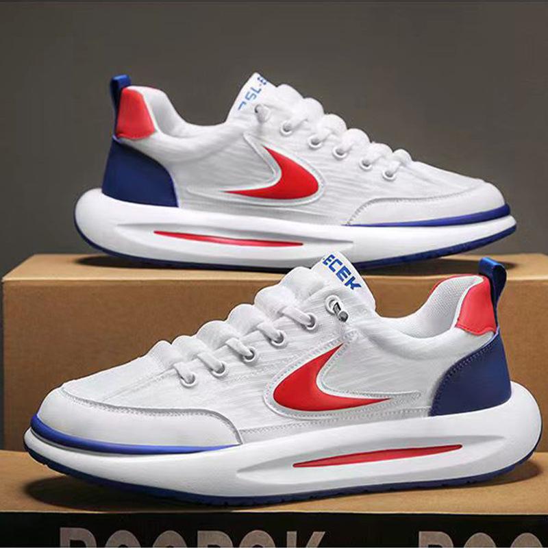 Herrenschuhe Neue Frühlingsschuhe für Herren Atmungsaktive weiße Herrenschuhe Plateau-Papa-Schuhe Herren-Sneaker Outdoor-Modeschuhe 44