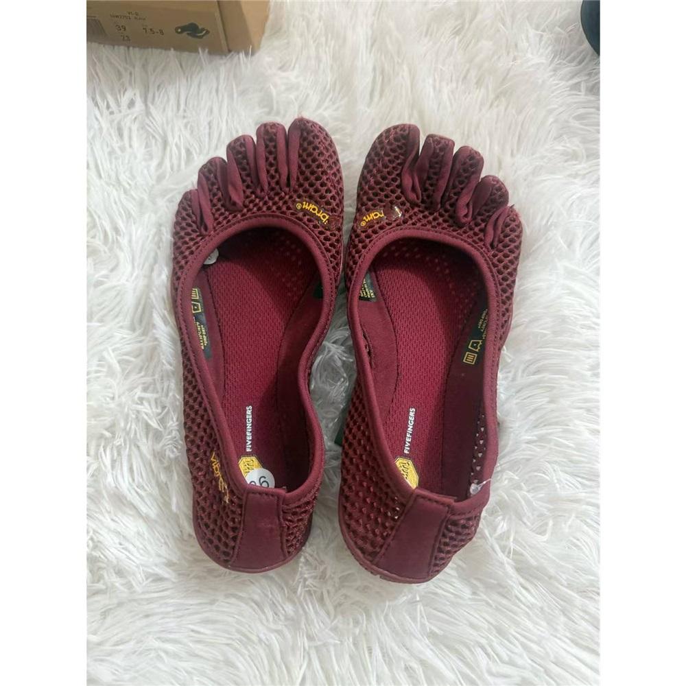 Atmungsaktive Five-Finger-Barfußschuhe aus Mesh, Damen-Schuhe für Yoga & Pilates 41 rot
