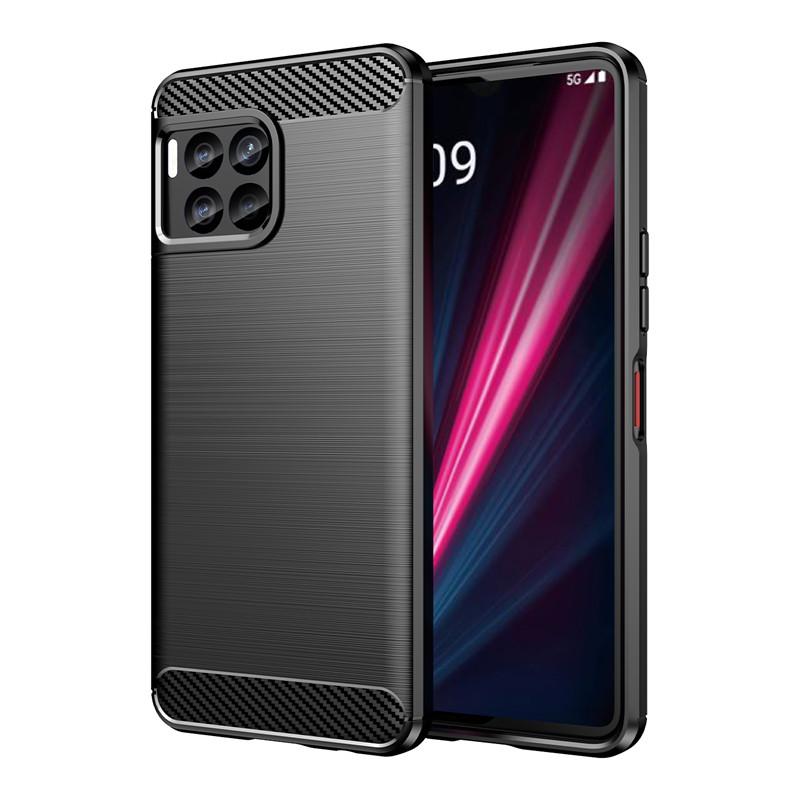 Für T-Mobile T Phone 2 Pro 5G Hülle T-Mobile T Phone 2 Pro 5G Cover Stoßfestes gebürstetes TPU-Telefongehäuse T-Mobile T Phone 2 Pro 5G T Phone 2 Pro 5G schwarz