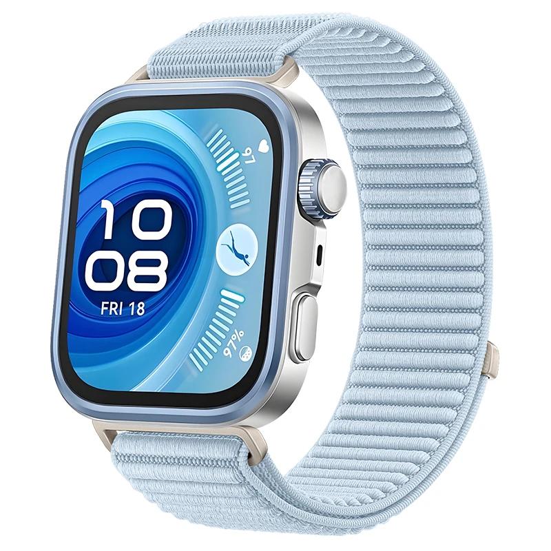 Nylon-Schlaufenarmband für Huawei Watch Fit 3/4/4 Pro Geflochtenes Atmungsaktives Armband Offizielles Uhrenarmband für Huawei Watch 4 Pro/Fit 4 Armband For Huawei Watch Fit 4