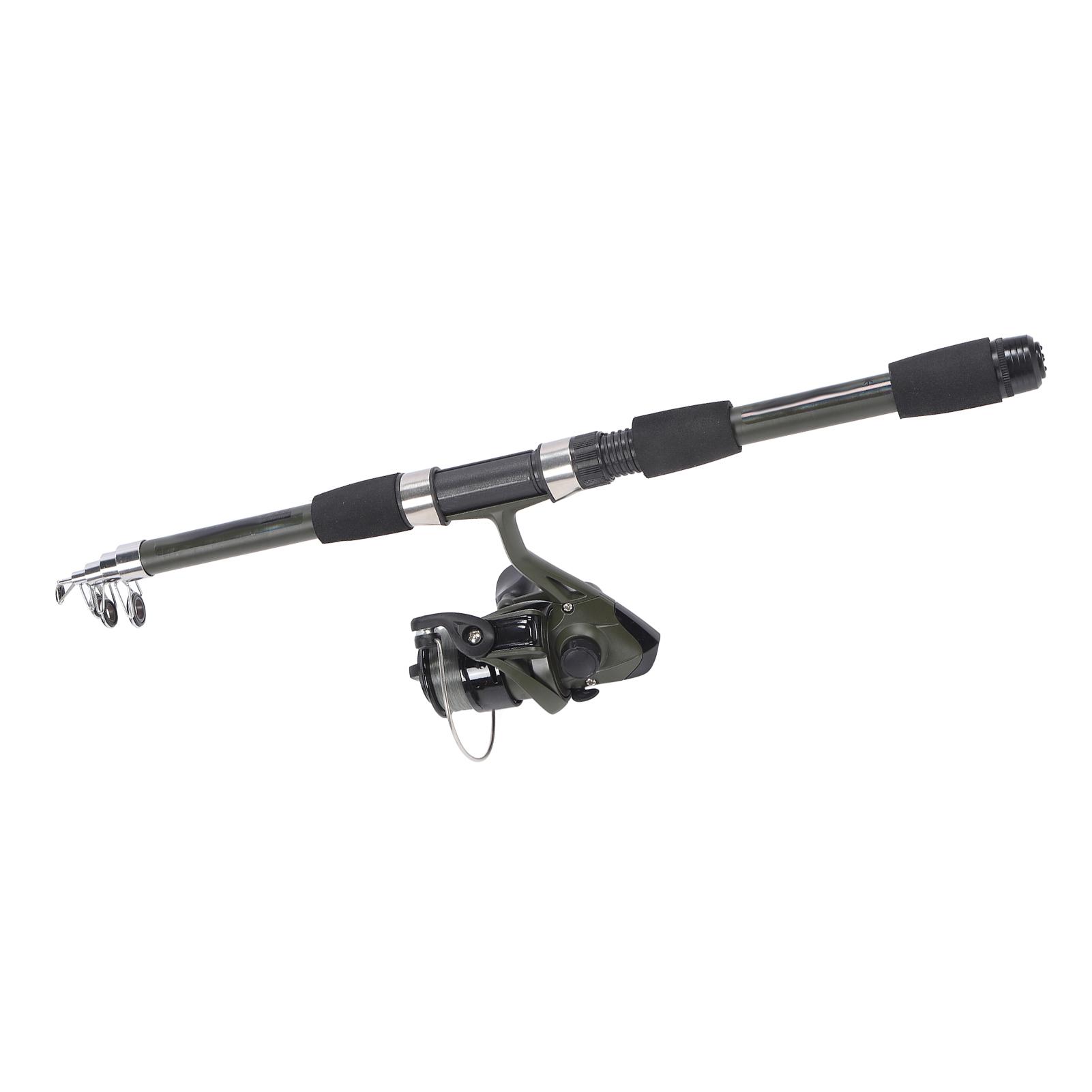 5,4ft Angelruten-Set Tragbare Teleskop-Angelrute Rollen-Kombi-Kit für Jungen Mädchen Jugendliche mit