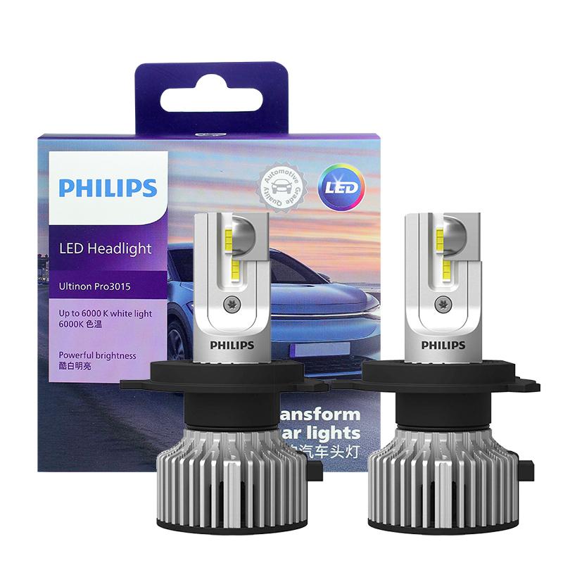 Philips LED H4 Ultinon Pro3015 12V/24V 6000K Helles Weiß Auto Scheinwerfer LED Lampen, 2x H4 2 Lamps