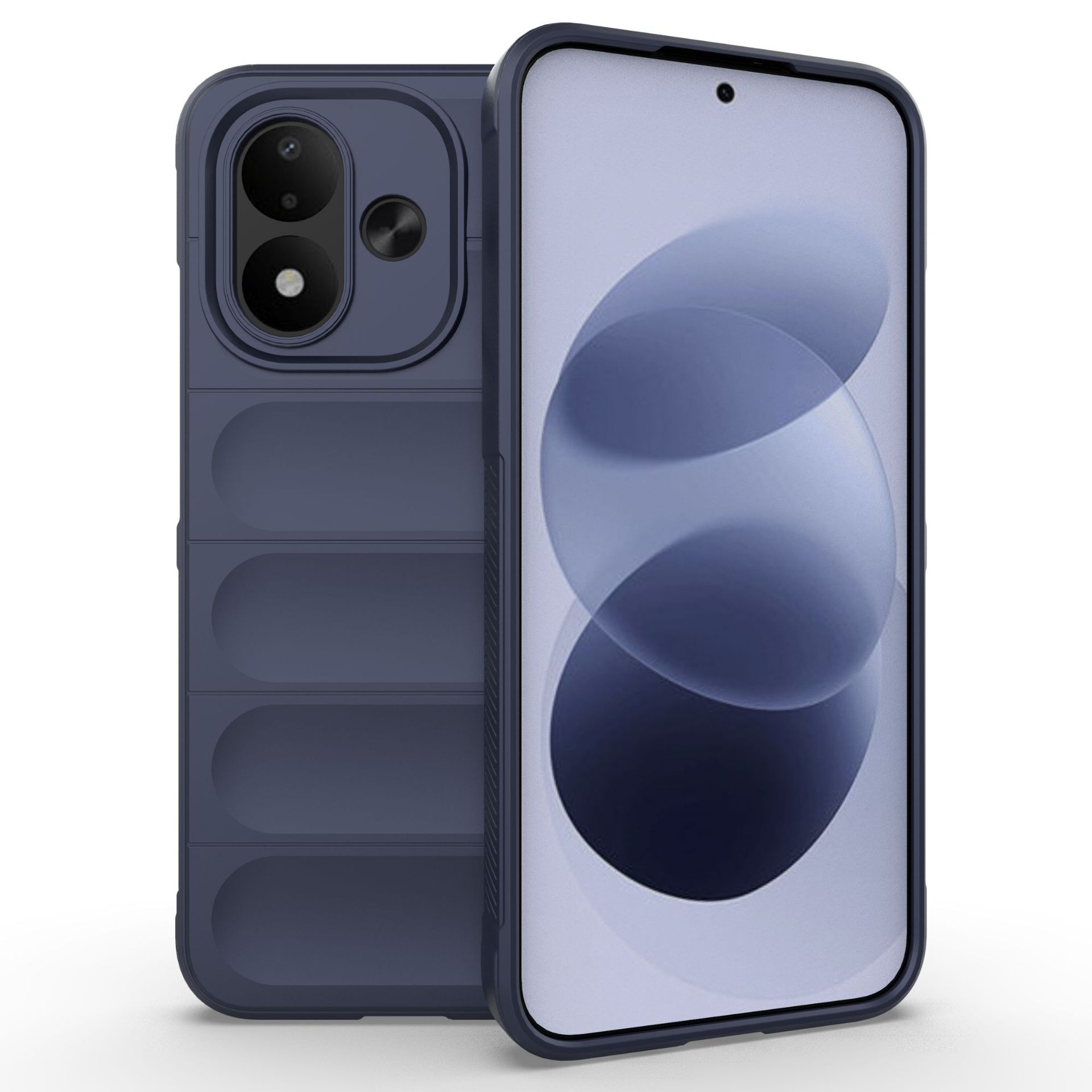 Xiaomi Redmi Note 17 5G Handyhülle, Waschbare Weiche TPU Handyhülle Cover für Xiaomi Redmi Note 17 5G dunkelblaue