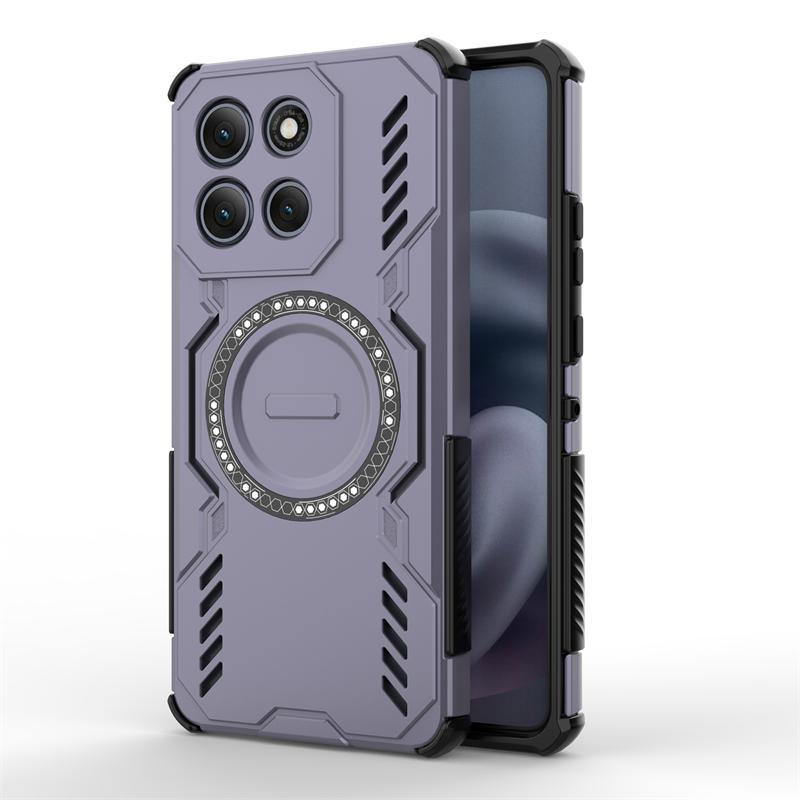 Für Motorola Moto G86 Power Hülle Abdeckung Wärmeableitung Magnetisches Kabelloses Laden Schutzhülle Rückseite Handyhüllen Auf Moto G86 Power Motorola Moto G86 Power violett