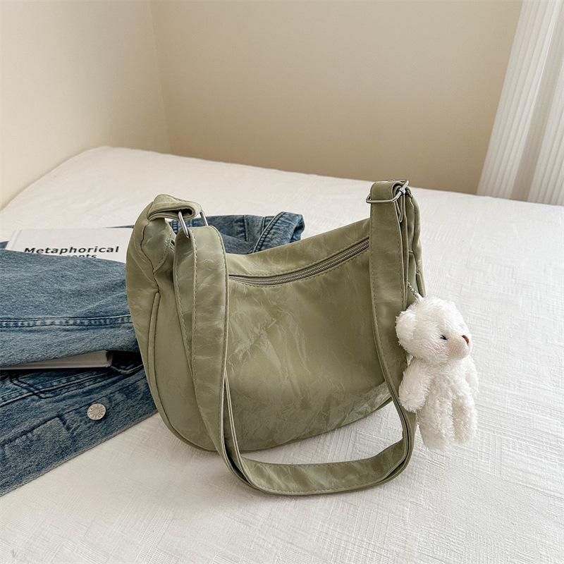 Dumpling Bag Damen Japanische Ins Vielseitige Umhängetasche Lässige Oxford-Tasche mit großer Kapazität Umhängetasche für Studenten zum Pendeln separate bag gray