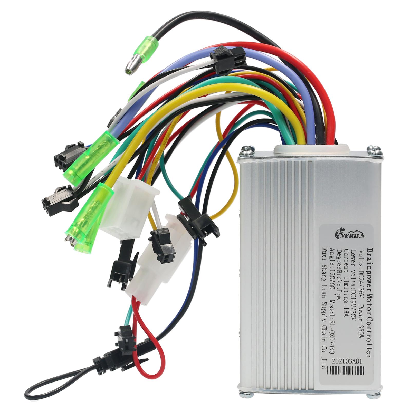 Bürstenloser Motor-Controller, Aluminiumlegierung, elektrische Fahrrad-Controller-Box für Elektro-Fahrrad-Roller 350W(36-48V)