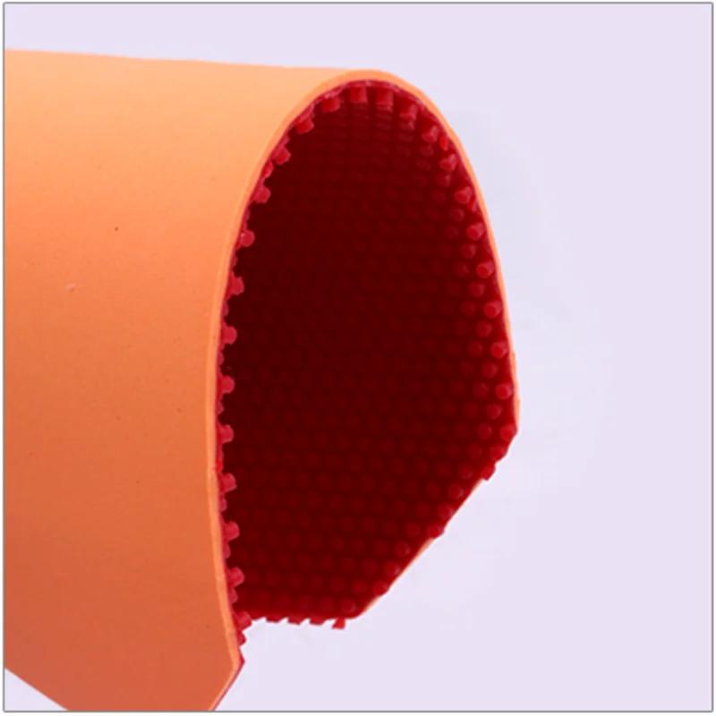 Original DHS C8 Tischtennis Gummi Original Defensive + Loop Pips-lange Deckblatt OX DHS Ping Pong Schwamm C8 Red 1 Pcs