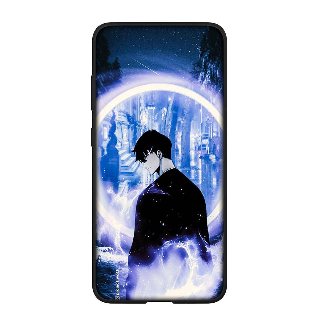 Handyhülle für Samsung Galaxy S24 S23 iPhone 15 14 Xiaomi Redmi Note 13 12 11 8 10 9 Pro Max X XR OPPO Huawei Solo Leveling Anime Sung Jin woo Cover for Samsung Galaxy S23 rehbraun