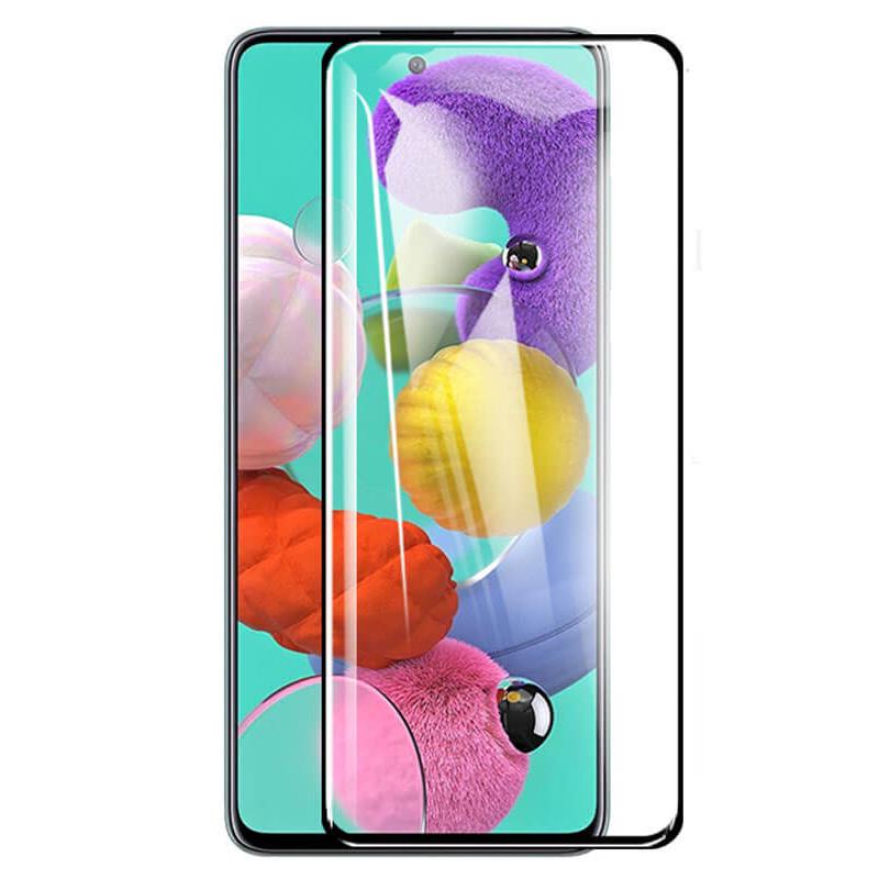 9H gehärtetes Glas für Samsung Galaxy A51 Vollbildschutz für Samsung A71 A 51 71 Film Samsung Galaxy A51 schwarz