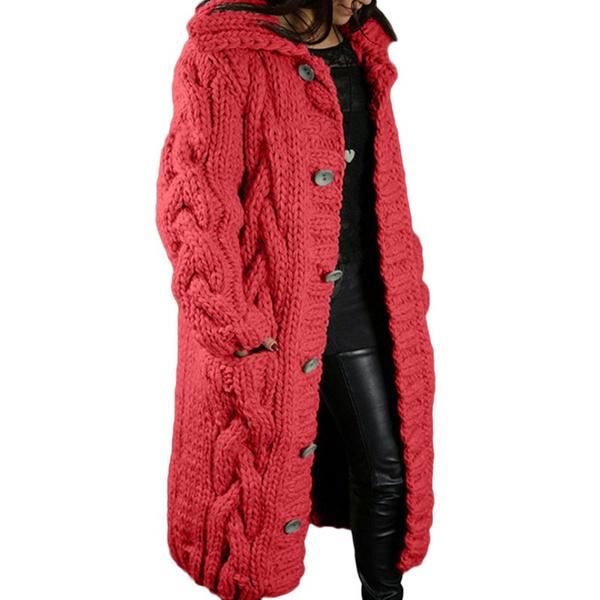 Damen Herbst Winter Langarm Strickjacke Mantel Lässig Streetwear Kapuzenpullover Mantel Plus Größe 5XL XXXXL
