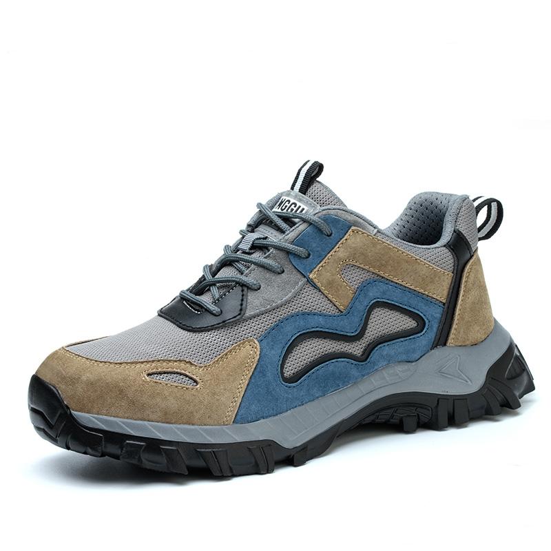 Leichte Sicherheitsschuhe für Herren, Anti-Smash, Anti-Pannen-Arbeitsschuhe, unzerstörbare Arbeitsschuhe, Schutzstiefel, Sicherheit 38 braun