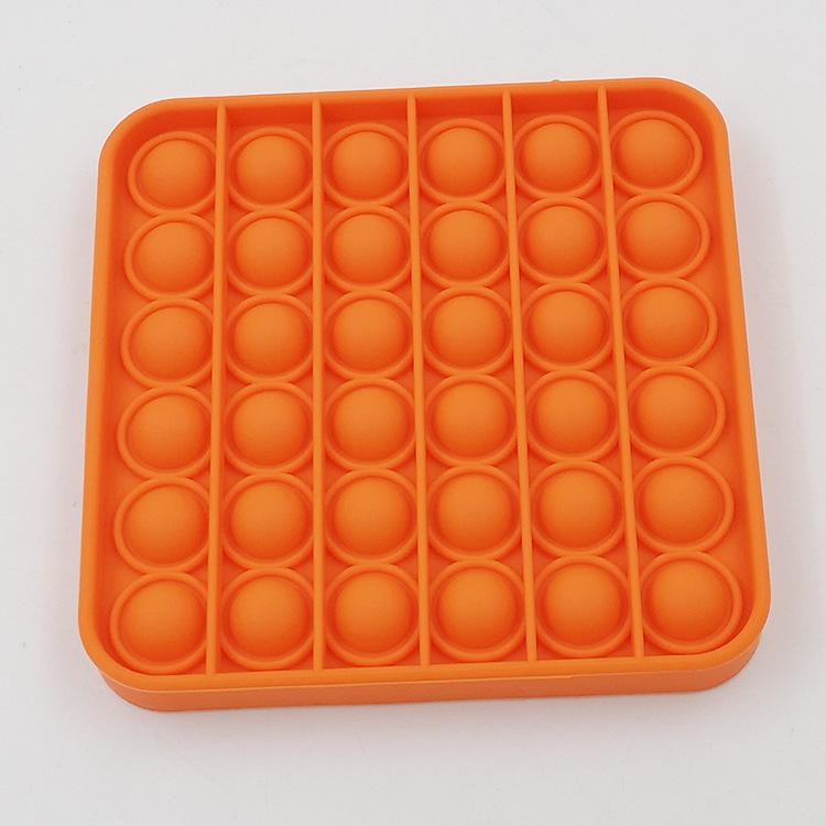 Modisch für Kinderspielzeug, Angstlinderung, Stressabbau für Erwachsene, sensorisches Spielzeug, seine Fidget-Extrusionsblase Square orange