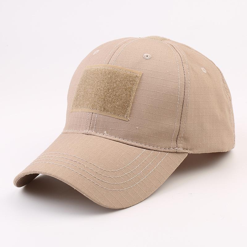 1 Stück Baseballkappen Tarnung Taktisch Outdoor Soldat Kampf Paintball Verstellbarer Hut Sommer Snapback Sonnenhüte Für Männer Frauen 54-61cm beige
