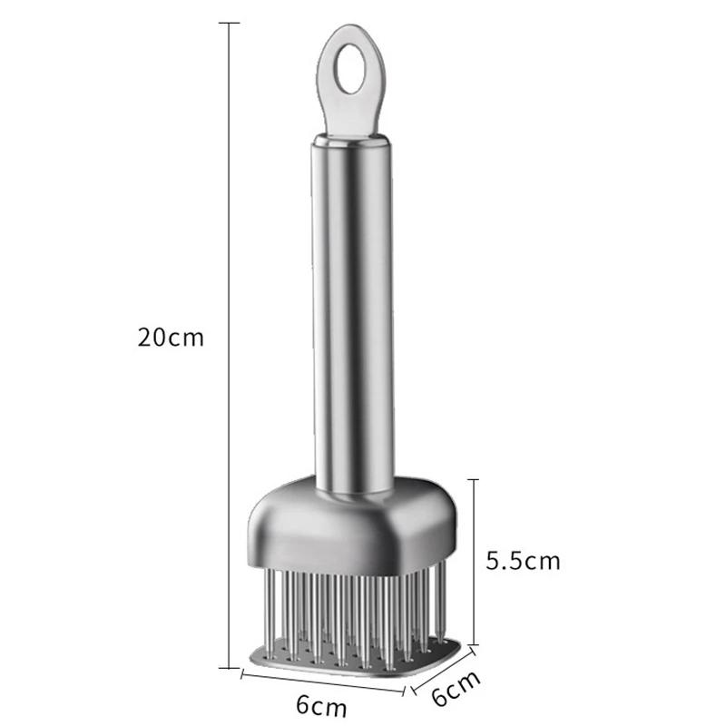 304 Edelstahl Küche Zarte Fleischnadel Professionelles Kochen Fleischzartmacher Werkzeug Lockere Fleischnadel Schweinekotelett Steak Hammer white