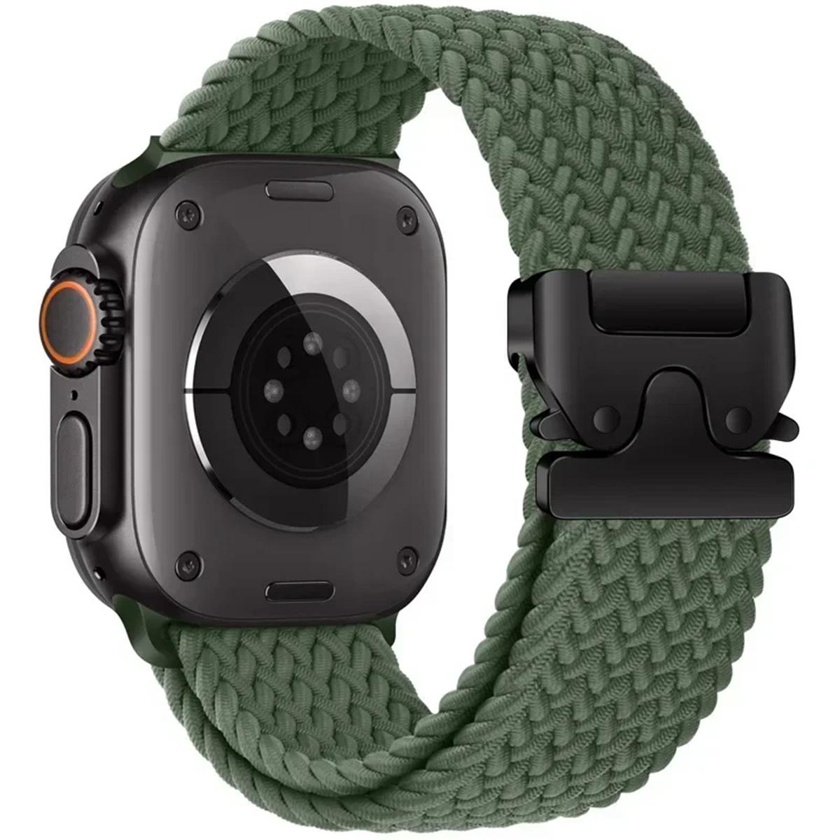 1 Stück Nylon-Apple-Uhrenarmband für Apple Watch S10 46 mm 42 mm Ultra 2 49 mm 44 45 41 40 38 mm Band für IWatch 10 9 6 5 SE 7 8 4 3 Smart Watch Zubehör 42mm 44mm 45mm 49mm