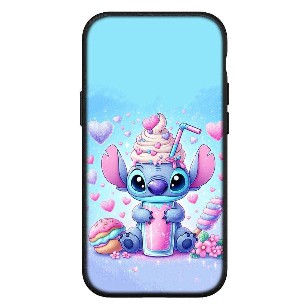 Hülle für iPhone 15 14 Xiaomi Redmi Note 13 12 11 Pro Max X 8 7 9 XR Samsung Galaxy S24 S23 A05 OPPO A15 Huawei Lilo Anime Blue Stitch Pink Handyhülle for Huawei P30 Pro himmelblau