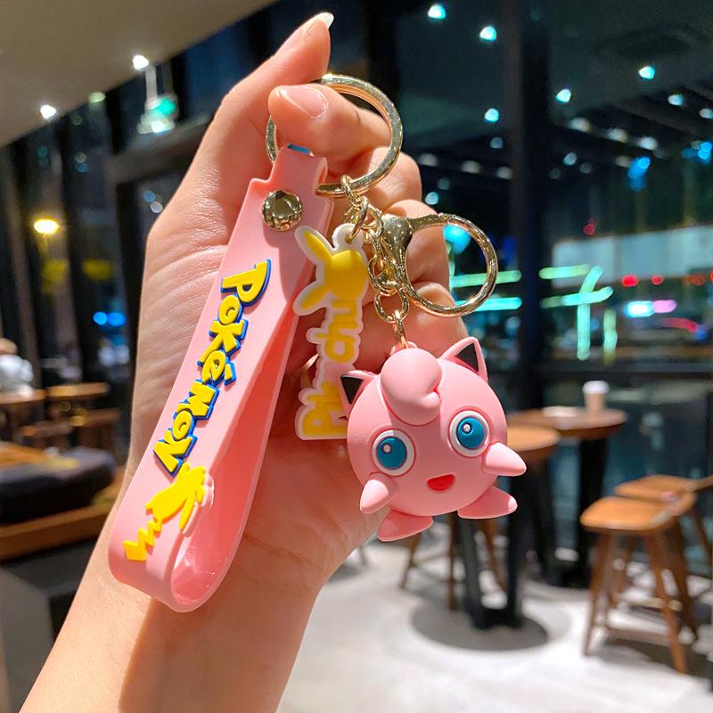 Pokemon Schlüsselanhänger Serie Anhänger Pokemon Schlüsselring Niedliche Pikachu Puppe Tasche Auto Anhänger für Geburtstag Kinder Geschenk Spielzeug Anhänger Beutel Kürbis Single pack