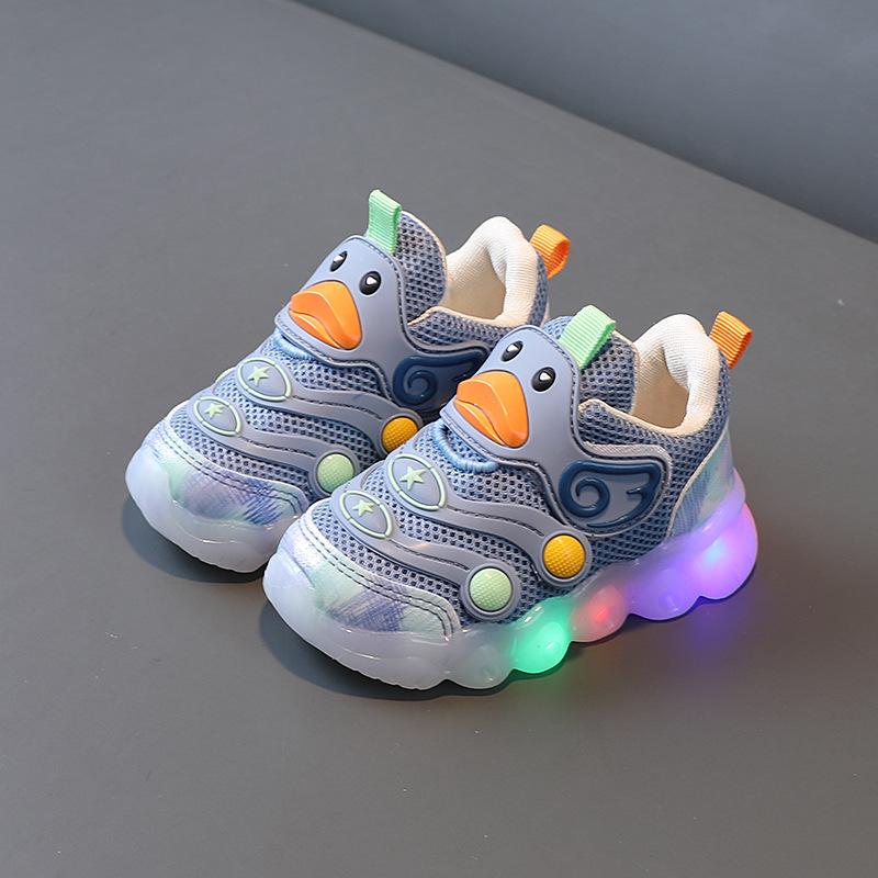 TWINFLAMES Baby Licht Schuhe Neue Atmungsaktive Mesh Schuhe Weiche Sohlen Baby Kleinkind Schuhe Kinder Turnschuhe 25 blau
