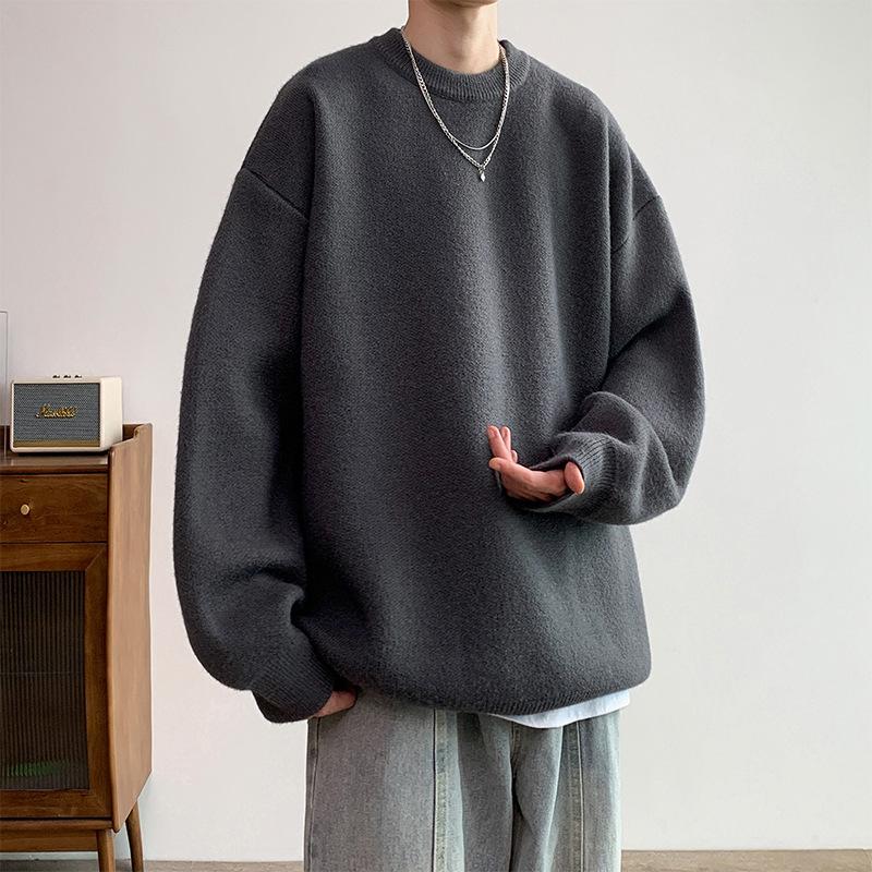 Herbst Winter Verdickte Pullover für Herren Koreanischer Stil Trendig Locker Japanisch Winter Hong Kong Stil Pullover XL