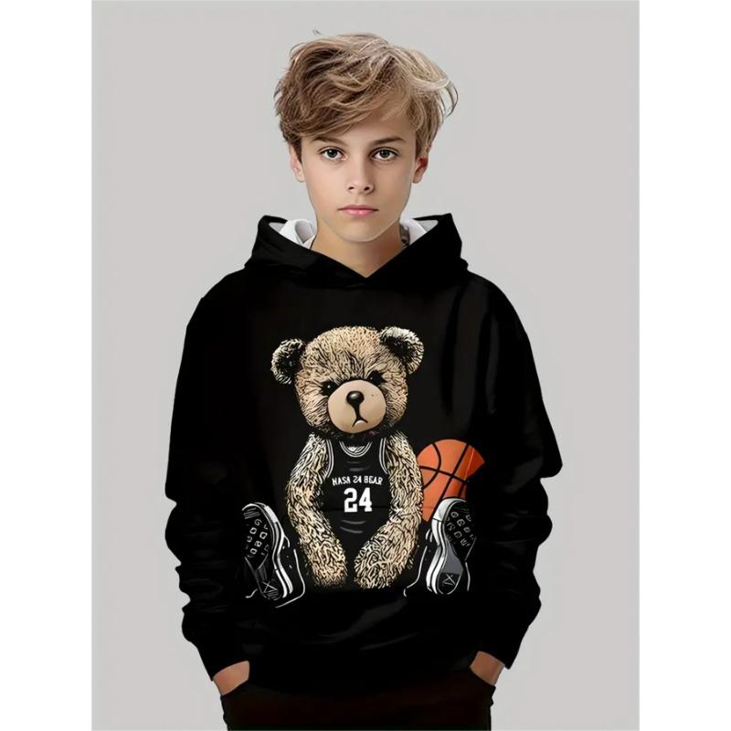 Kinder Sweatshirt Jungen Mode Motocross Racing 3D Gedruckt Casual Hoodie Langarm Polyester Sport Tops Pullover Kinderkleidung 110CM black