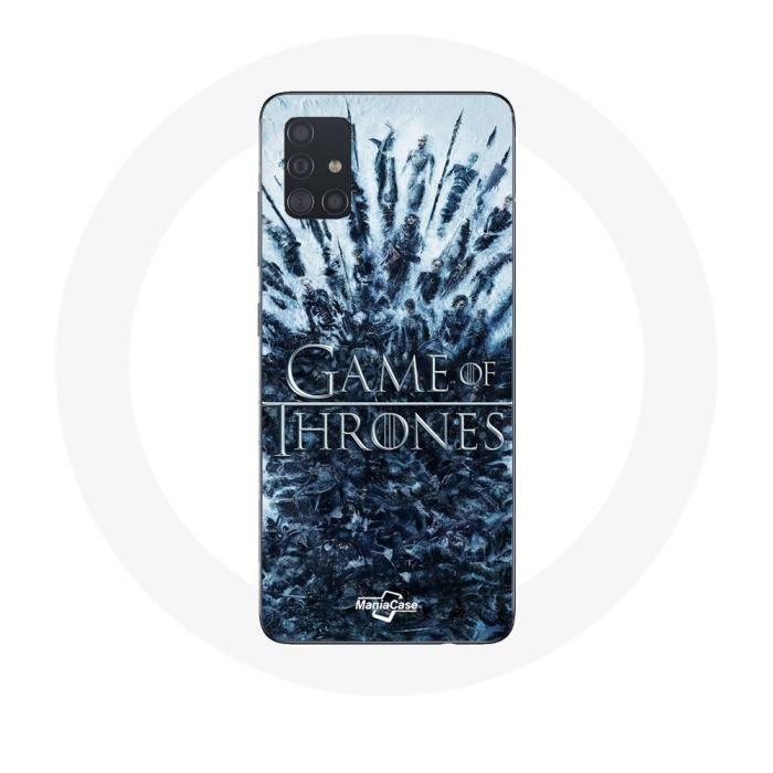 Hülle für Samsung Galaxy A51 5G Game of Thrones Staffel 8 Folge 1 Game of Thrones Charaktere Logo Grau