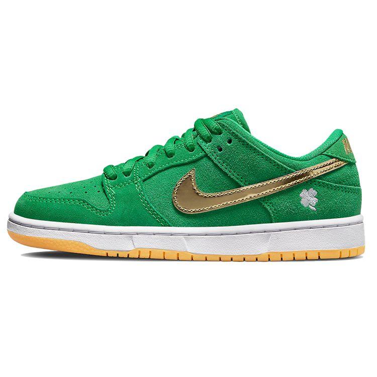 Nike Dunk Low SB St. St. Patrick's Day Unisex Sneaker Grün Glücksgrün Metallic-Gold BQ6817-303 45.5